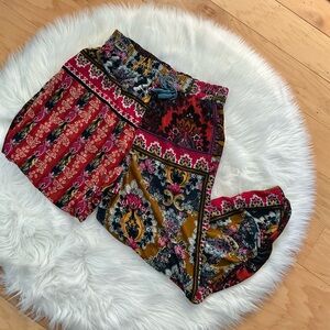 Anthropologie Zadie Velvet Sleep Pants Size Small